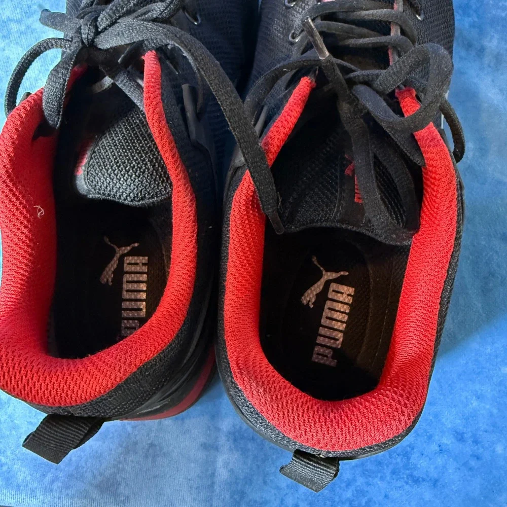 Puma Safety Frontside Low Mens Black Red Composite Toe Work Shoes 64.483.5 US 10